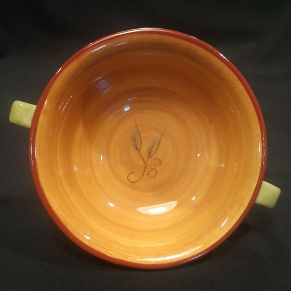 Houston Harvest Ceramic Pedestal Soup Bowl with Handles ~ Set of 2 - Picture 6 of 8